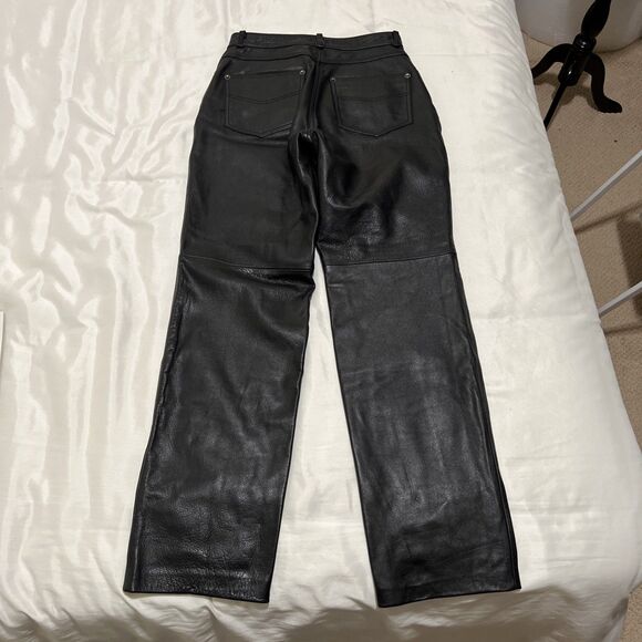 First Classic Full Leg Leather Gear Motorcycle Pants Womens 10 Actually 26”x30” - Picture 4 of 6